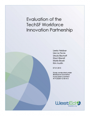 Cover for Evaluation of the TechSF Workforce Innovation Partnership