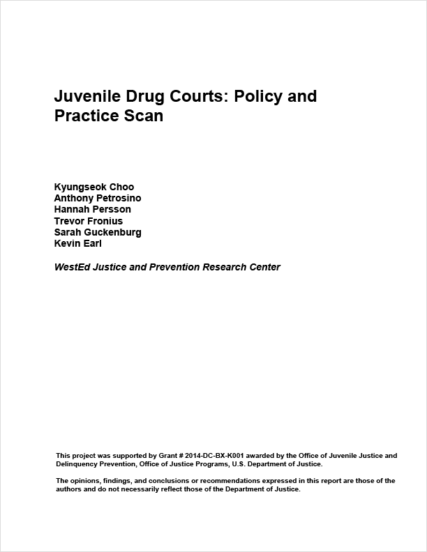 Juvenile Drug Courts: Policy and Practice Scan