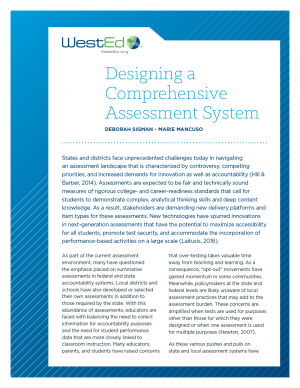 Designing a Comprehensive Assessment System