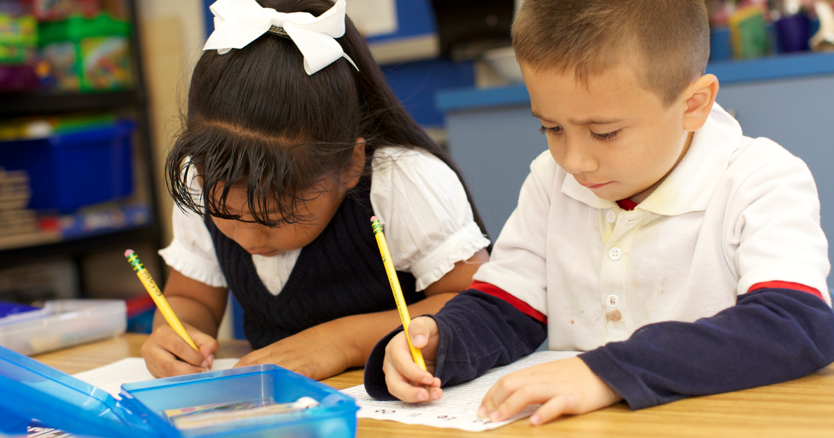 Young learners in a classroom