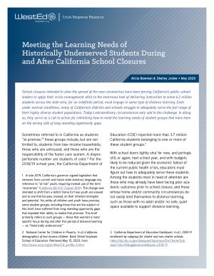 Meeting the Learning Needs of Historically Underserved Students