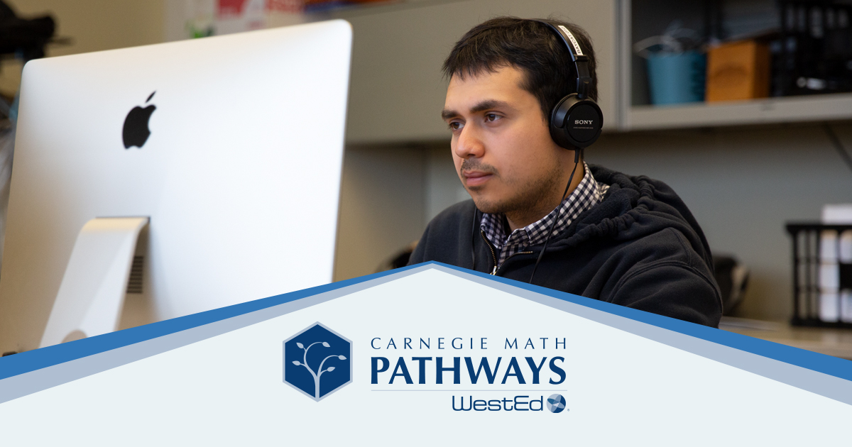 Carnegie Math Pathways - Student on computer