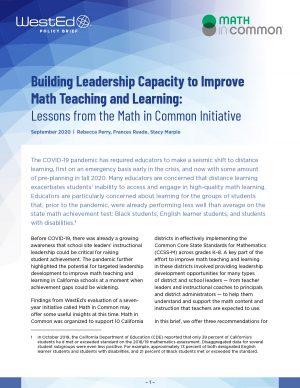 Building Leadership Capacity to Improve Math Teaching and Learning