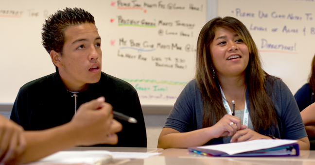 image of college students learning in the classroom