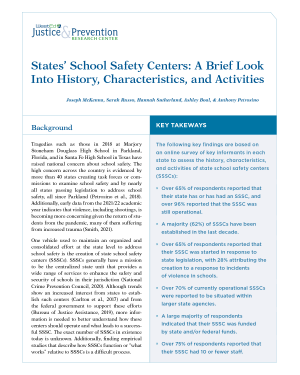 States' School Safety Centers: A Brief Look Into History, Characteristics, and Activities