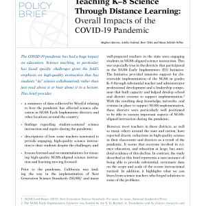 Teaching K-8 Science Through Distance Learning: Overall Impacts of the COVID-19 Pandemic