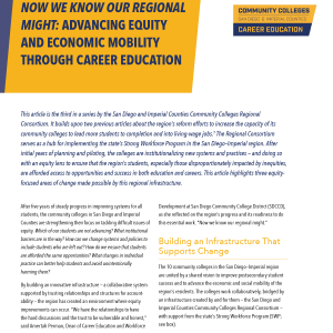 Now We Know Our Regional Might: Advancing Economic Mobility Through Career Education