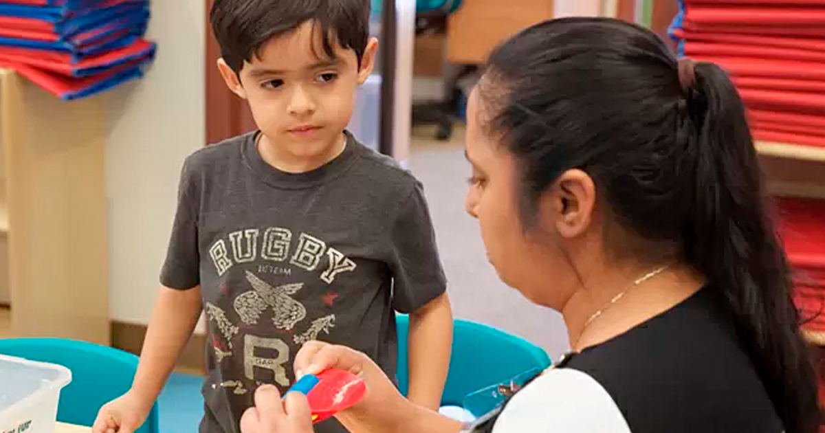 Photo of toddler in classroom