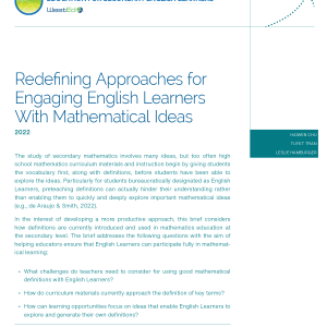 Redefining Approaches for Engaging English Learners With Mathematicians Ideas