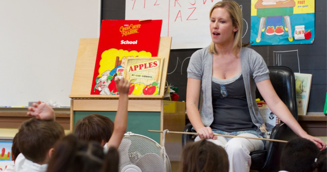 Teacher in a classroom