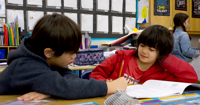 Students in class