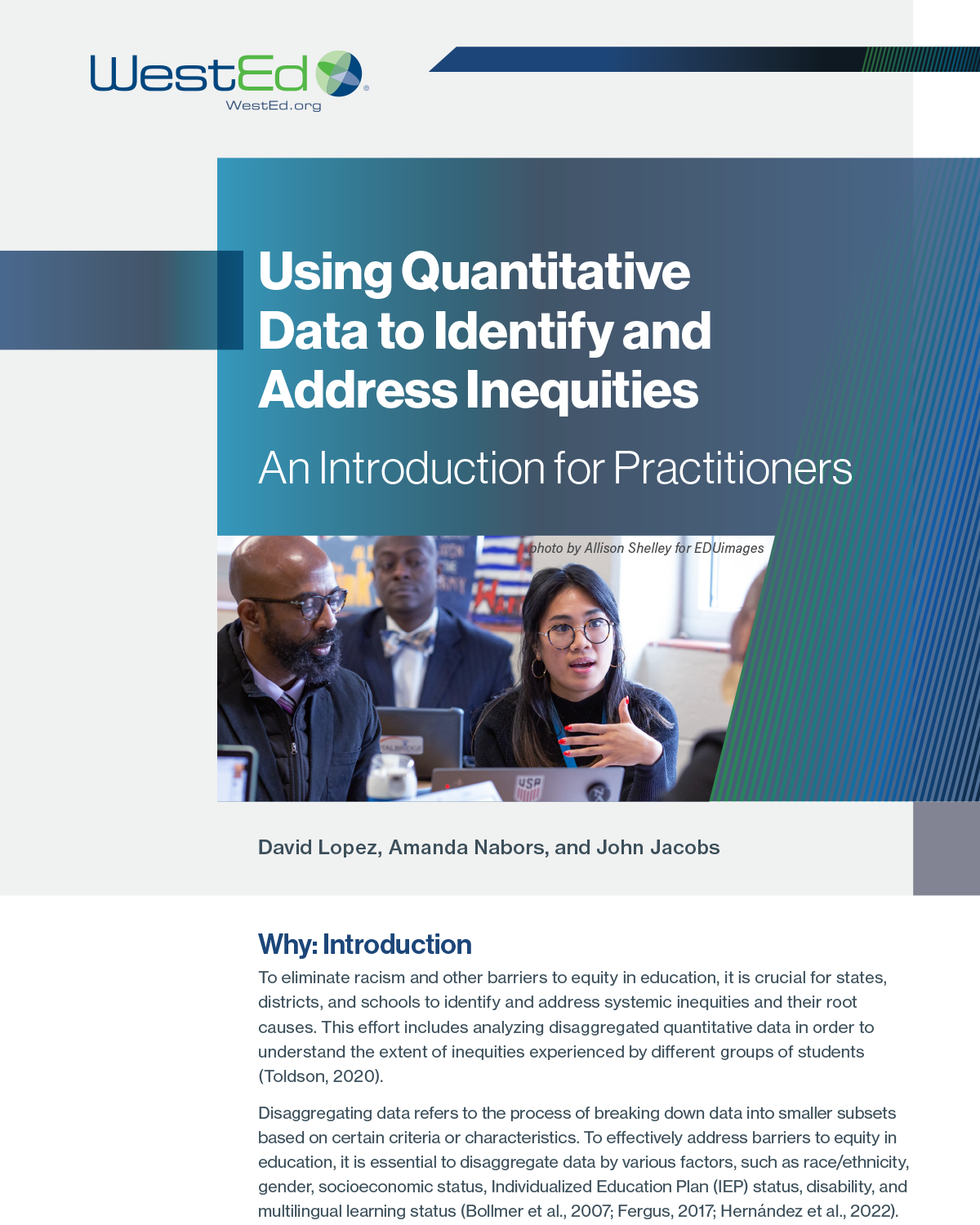 Using Quantitative Data to Identify and Address Inequities. An Introduction to Using Quantitative Data to Identify and Address Inequities. An Introduction to Practitioners