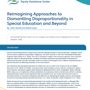 Reimagining Approaches to Dismantling Disproportionality in Special Education and Beyond