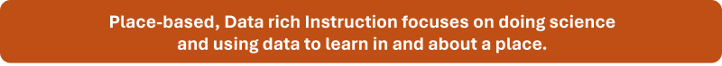 Place-based, data-rich instruction focuses on doing science and using data to learn in and about a place