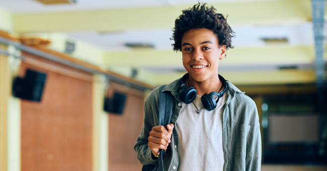 Black high school student