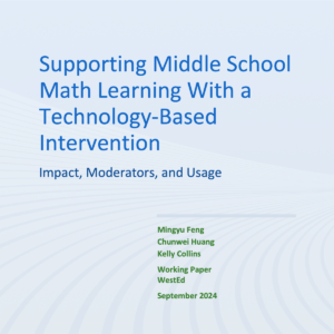 Cover image of technical report titled Supporting Middle School Math Learning With a Technology-Based Intervention