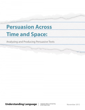 Cover image of Persuasion Across Time and Space: Analyzing and Producing Complex Texts