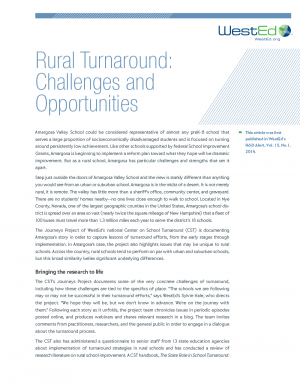 Cover image of Article: Rural Turnaround: Challenges and Opportunities RD-14-01